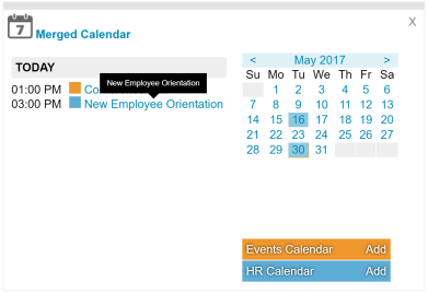 Digital Workspace Calendar