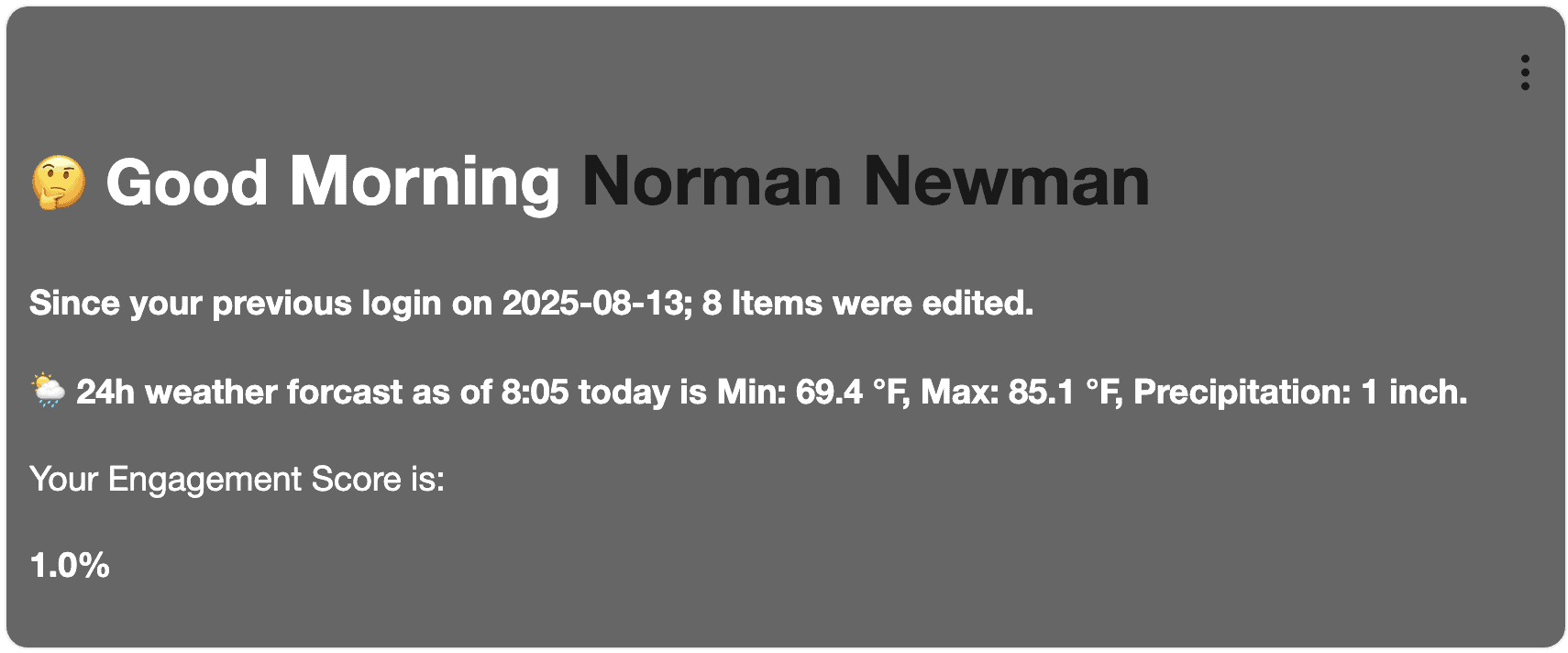 Noodle Intranet Widget Example.